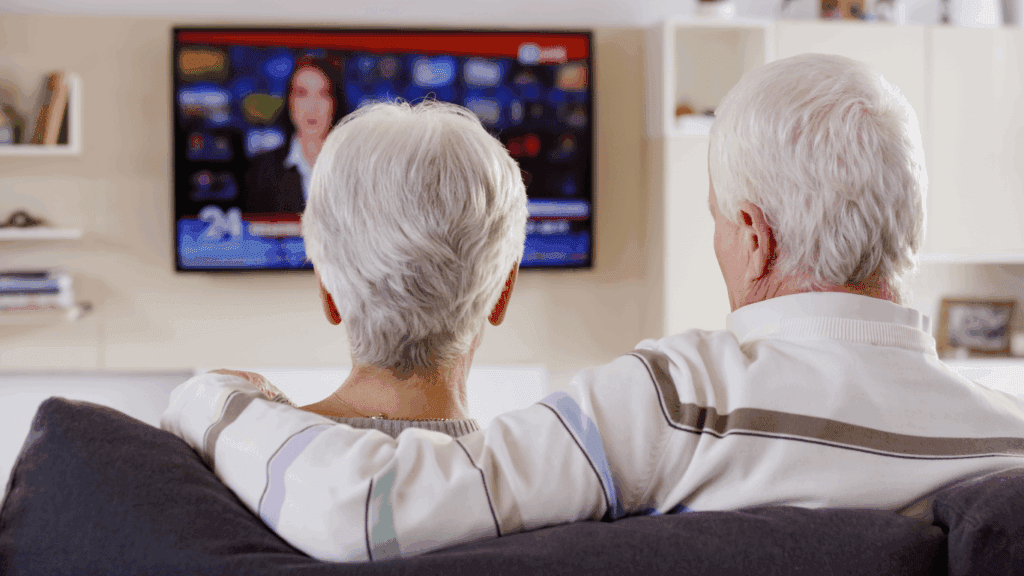 Patient room TV with live streaming